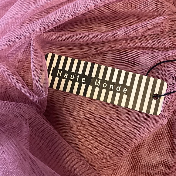 🌷See copy of listing🌷NWT Haute Monde Pink Dusty Pose Tulle Skirt, size L - Picture 2 of 5